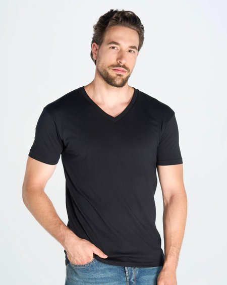Koszulka męska JHK TSUA Pico – T-shirt V-neck, 100% bawełna czesana